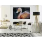 DRUK NA PŁÓTNIE Z APLIKACJAMI -B- FLAMINGO 120X3,8X80 cm